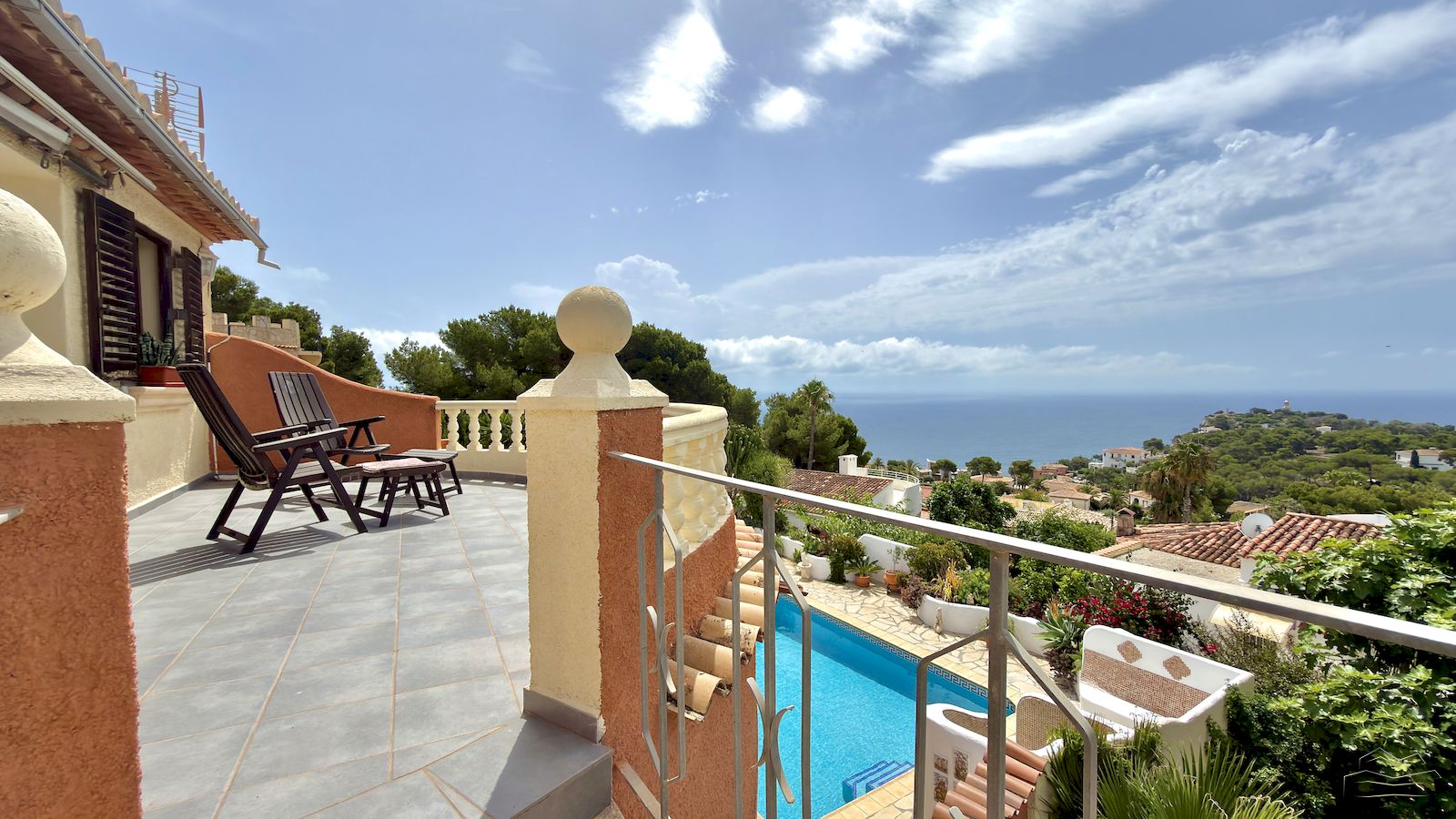 Villa à vendre avec des vues imprenables sur la mer - Balcon sur la mer - Javea