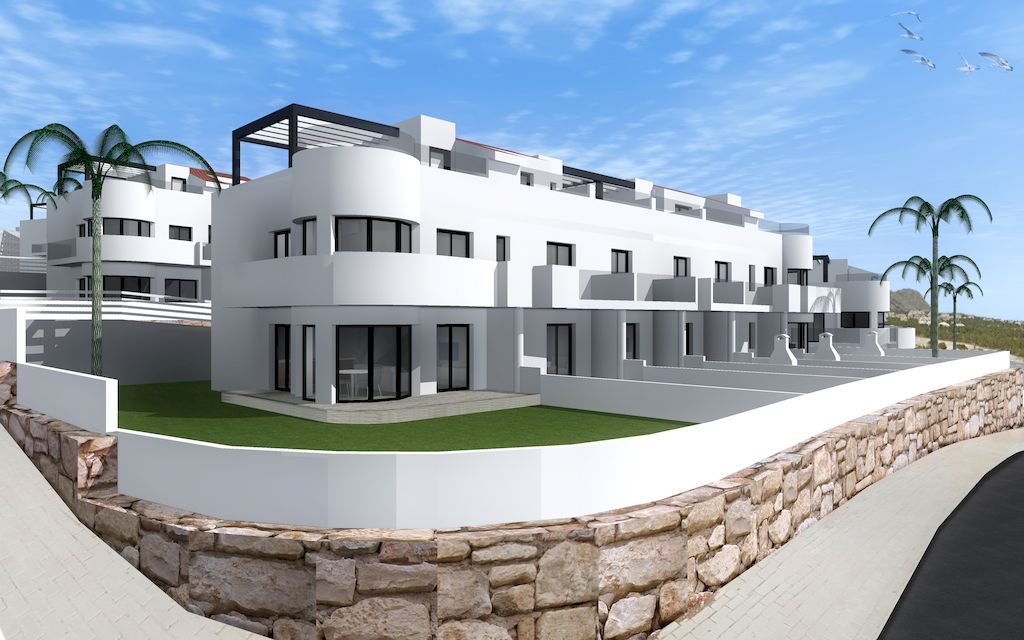 Maison de ville moderne nouvellement construite avec vue sur la mer à Finestrat Benidorm - Costa Blanca