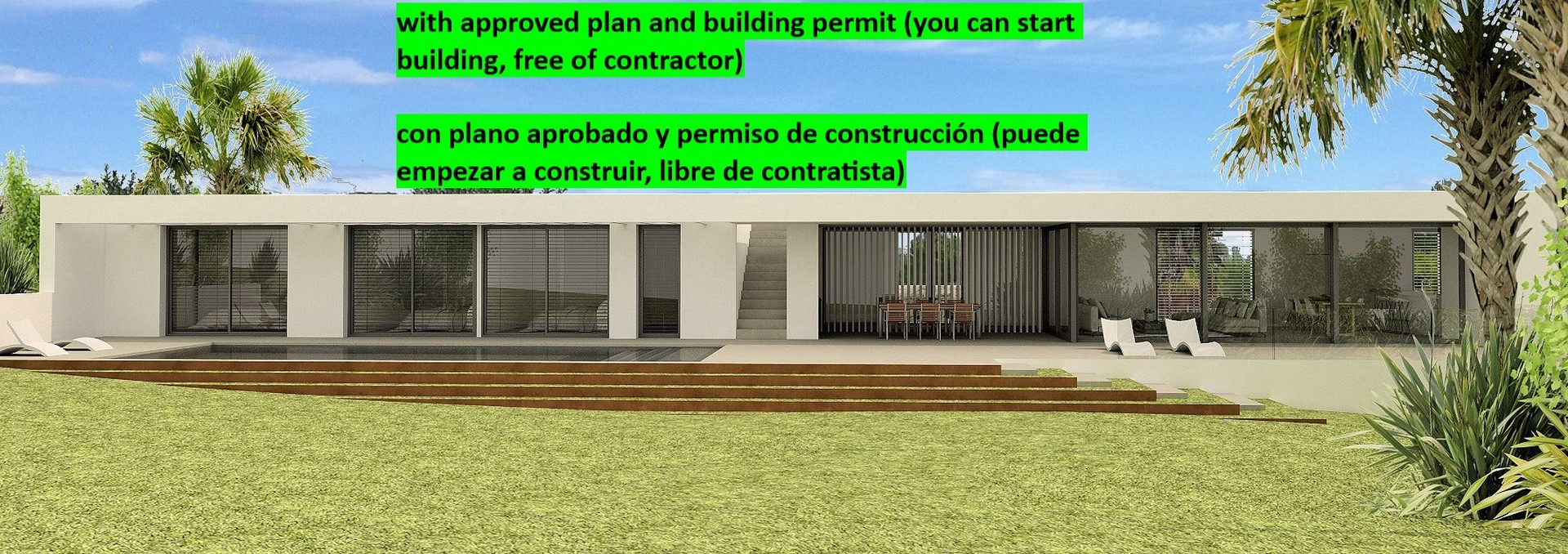 Terrain à vendre prêt à construire avec licence et projet approuvé à Las Laderas - Javea